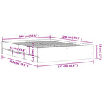 Sengeramme Med Skuffer Sonoma Eik 140X200 Cm Konstruert Tre