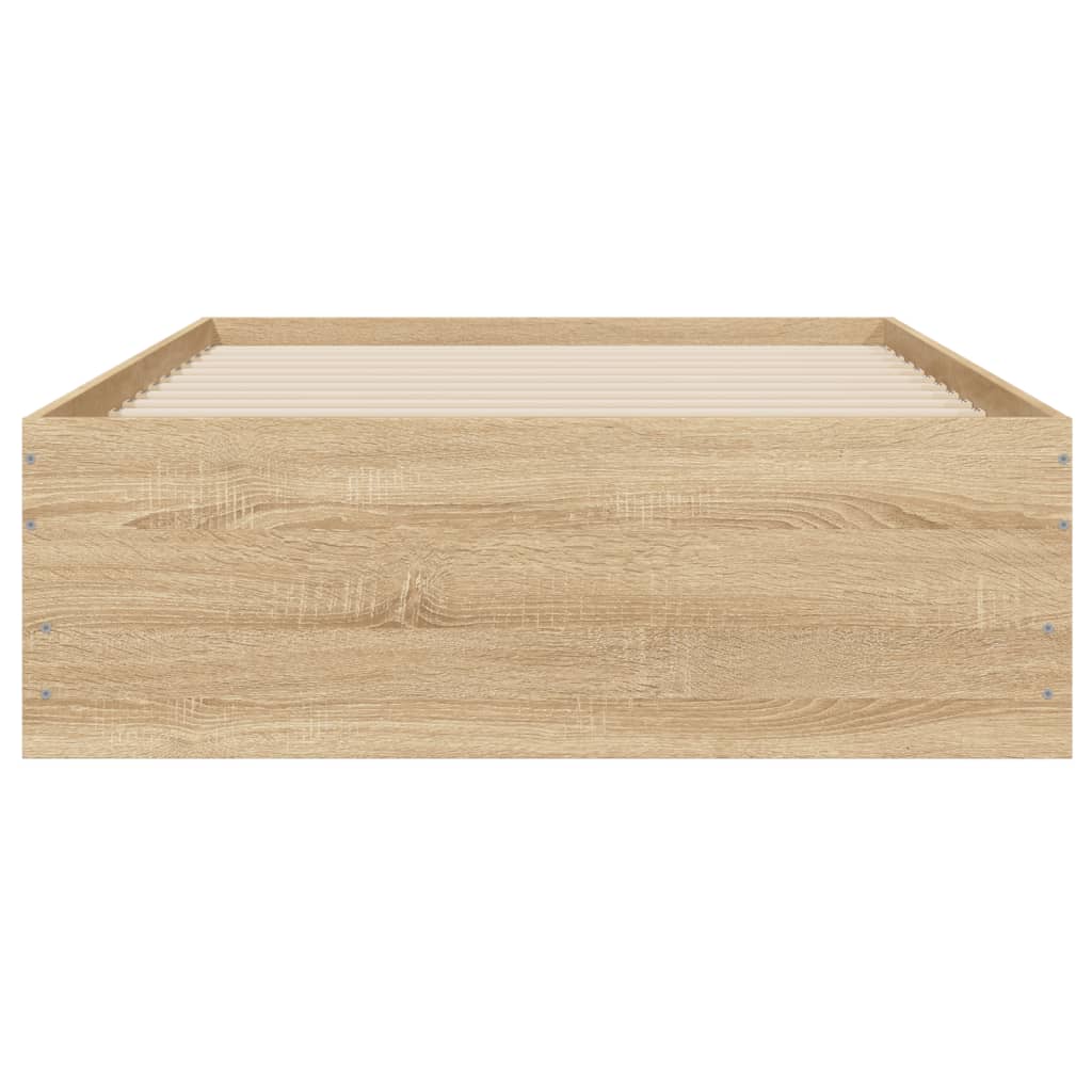 Sengeramme Med Skuffer Sonoma Eik 90X200 Cm Konstruert Tre
