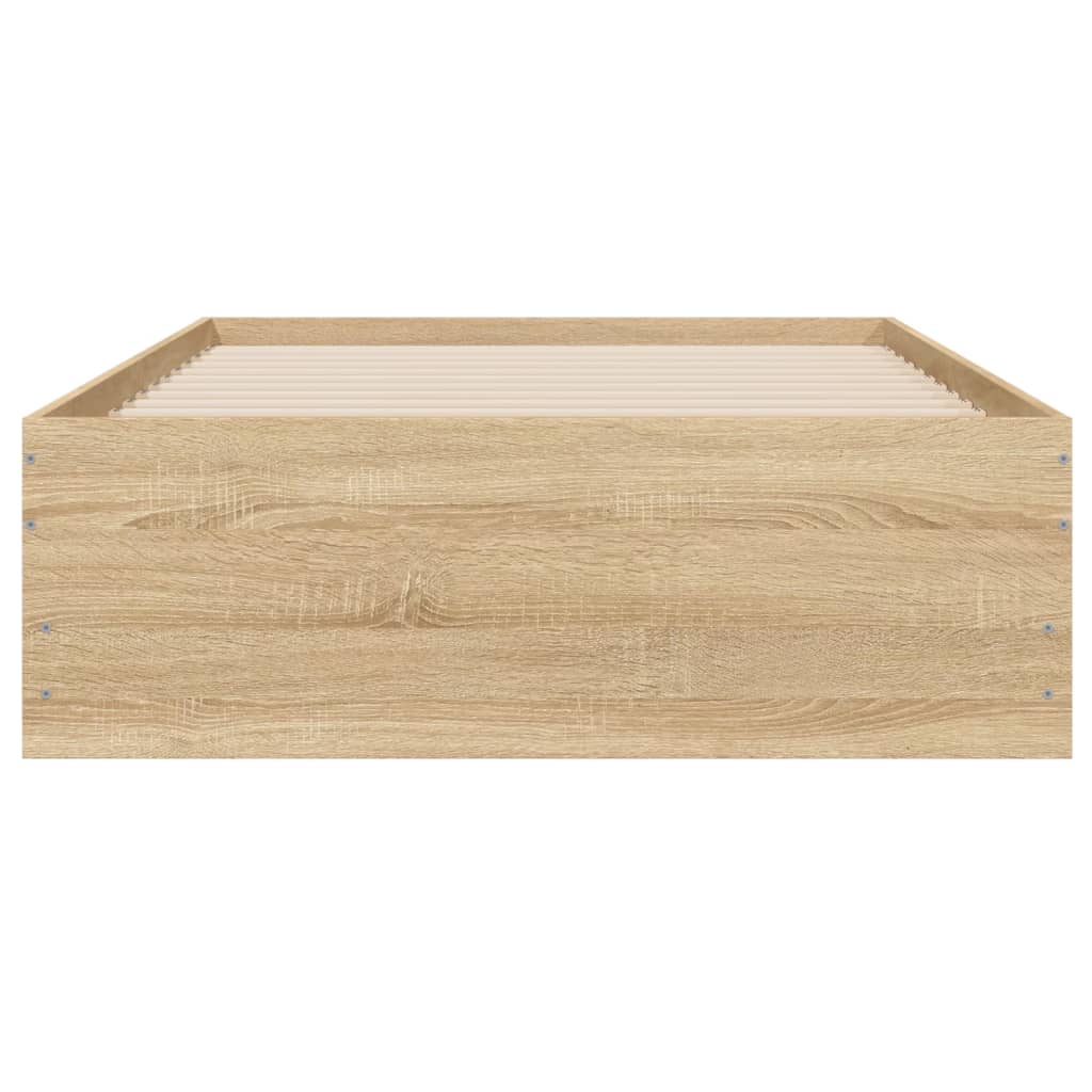 Sengeramme Med Skuffer Sonoma Eik 90X190 Cm Konstruert Tre