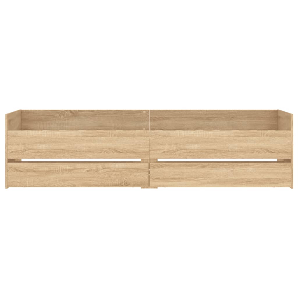 Sengeramme Med Skuffer Sonoma Eik 75X190 Cm