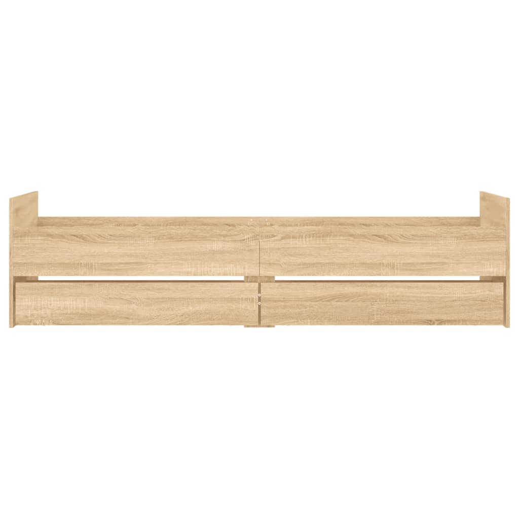 Sengeramme Med Skuffer Sonoma Eik 90X200 Cm