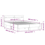 Sengeramme Med Hodegavl Hvit 120X200 Cm Konstruert Tre