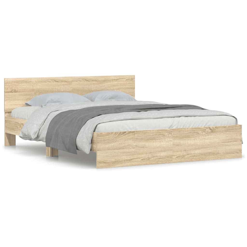 Sengeramme Med Hodegavl Sonoma Eik 140X200 Cm