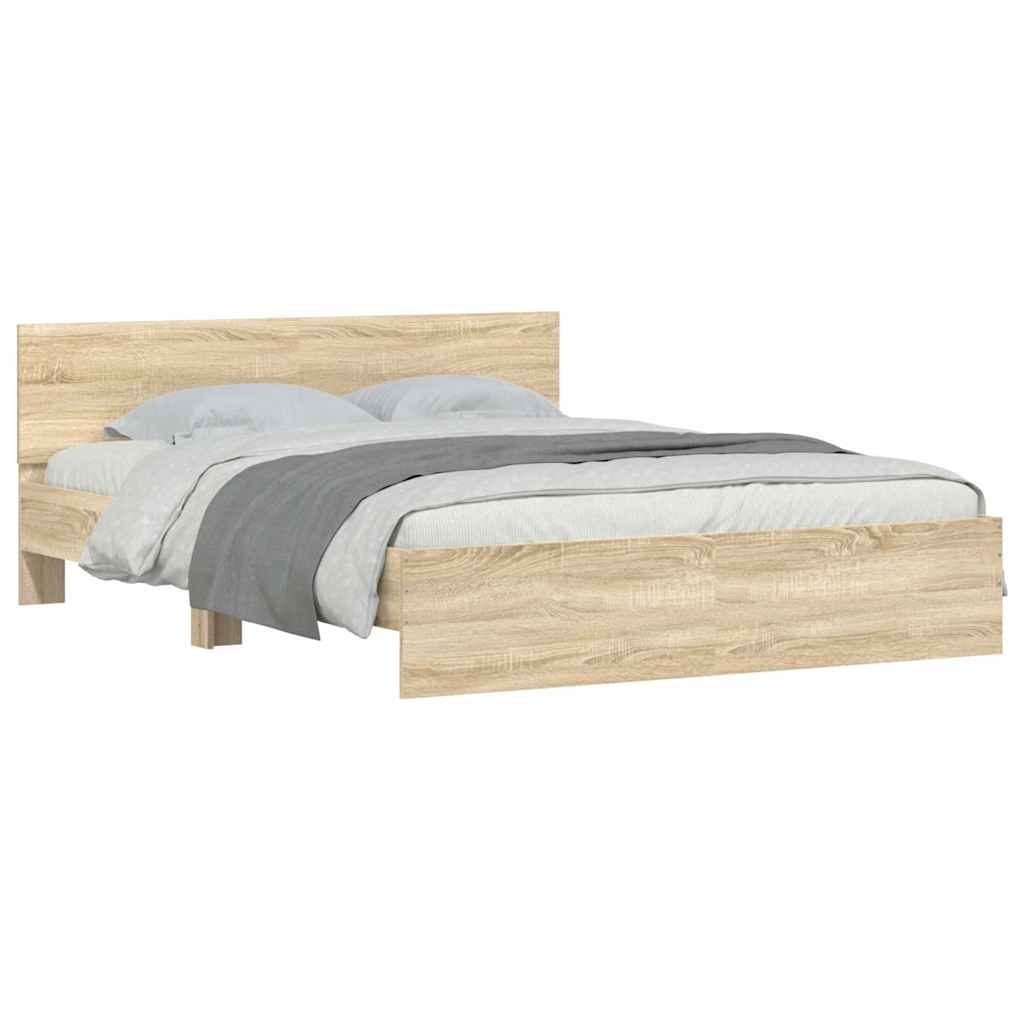 Sengeramme Med Hodegavl Sonoma Eik 140X200 Cm