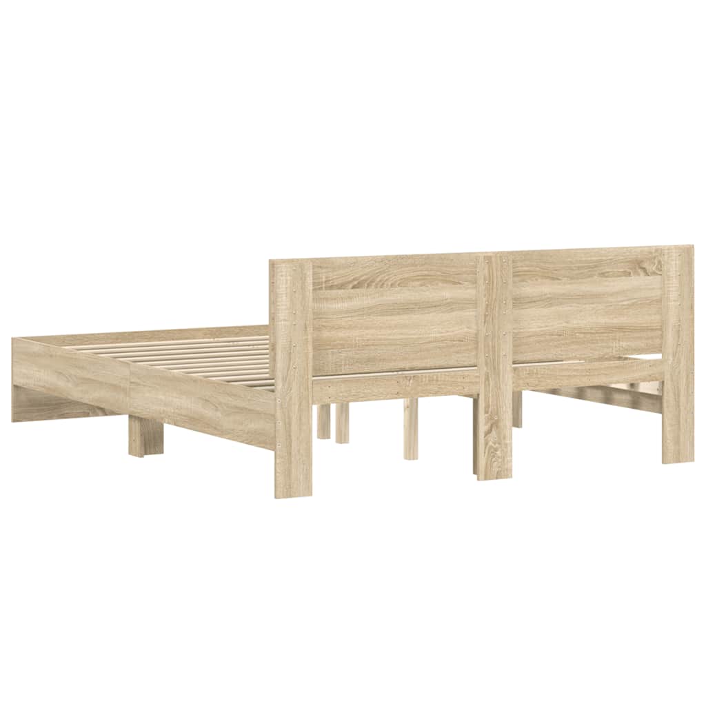 Sengeramme Med Hodegavl Sonoma Eik 140X200 Cm