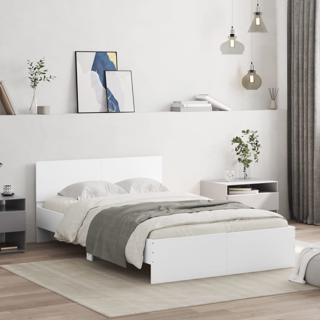 Sengeramme Med Hodegavl Hvit 120X190 Cm