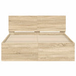 Sengeramme Med Hodegavl Sonoma Eik 120X190 Cm