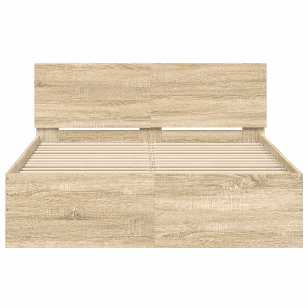 Sengeramme Med Hodegavl Sonoma Eik 120X190 Cm