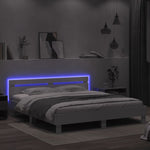 Sengeramme Med Hodegavl Og Led Hvit 180X200 Cm