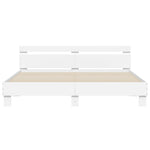 Sengeramme Med Hodegavl Og Led Hvit 180X200 Cm