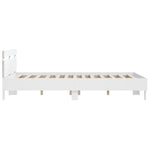Sengeramme Med Sengegavl Og Led Hvit 150X200 Cm
