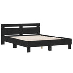 Sengeramme Med Led Uten Madrass Sort 150X200 Cm