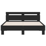 Sengeramme Med Led Uten Madrass Sort 150X200 Cm