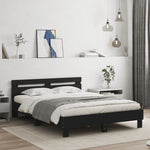 Sengeramme Med Led Uten Madrass Sort 150X200 Cm