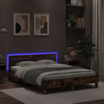 Sengeramme Med Hodegavl Og Led Brun Eik 150X200 Cm