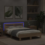 Sengeramme Med Hodegavl Og Led Sonoma Eik 120X200 Cm