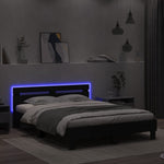 Sengeramme Med Hodegavl Og Led Svart 140X190 Cm