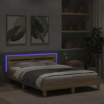 Sengeramme Med Hodegavl Og Led Sonoma Eik 140X190 Cm