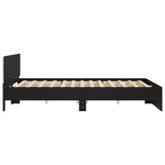 Sengeramme Med Hodegavl Og Led Svart 180X200 Cm