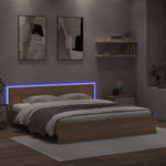 Sengeramme Med Hodegavl Og Led Sonoma Eik 180X200 Cm
