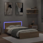 Sengeramme Med Hodegavl Og Led Sonoma Eik 135X190 Cm