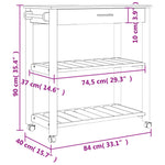Kjøkkenvogn Monza 84X40X88,5 Cm Heltre Furu