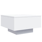 Salongbord Hvit 55X55X31 Cm Konstruert Tre