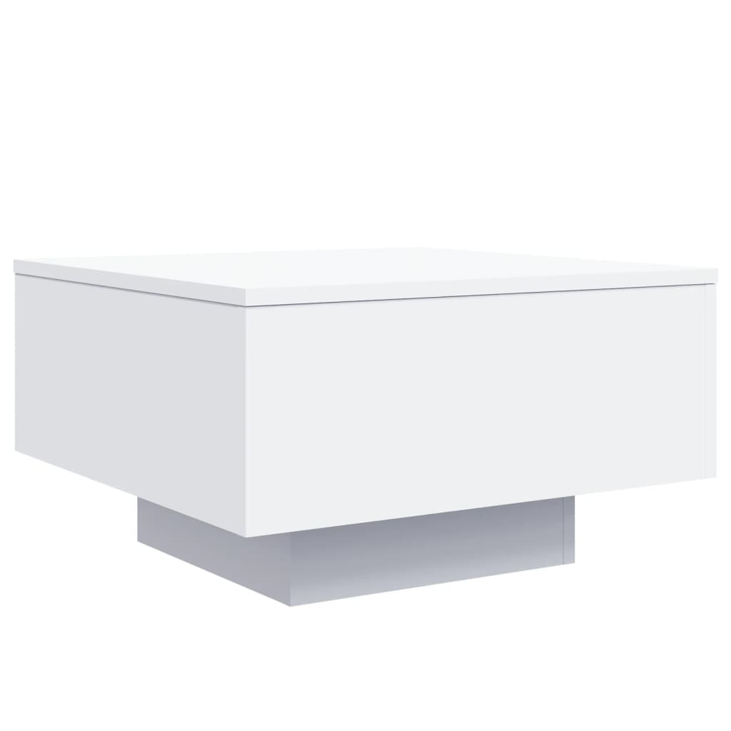 Salongbord Hvit 55X55X31 Cm Konstruert Tre