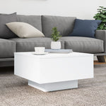 Salongbord Hvit 55X55X31 Cm Konstruert Tre