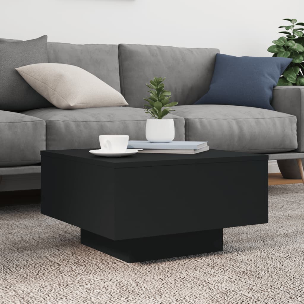 Salongbord Svart 55X55X31 Cm Konstruert Tre