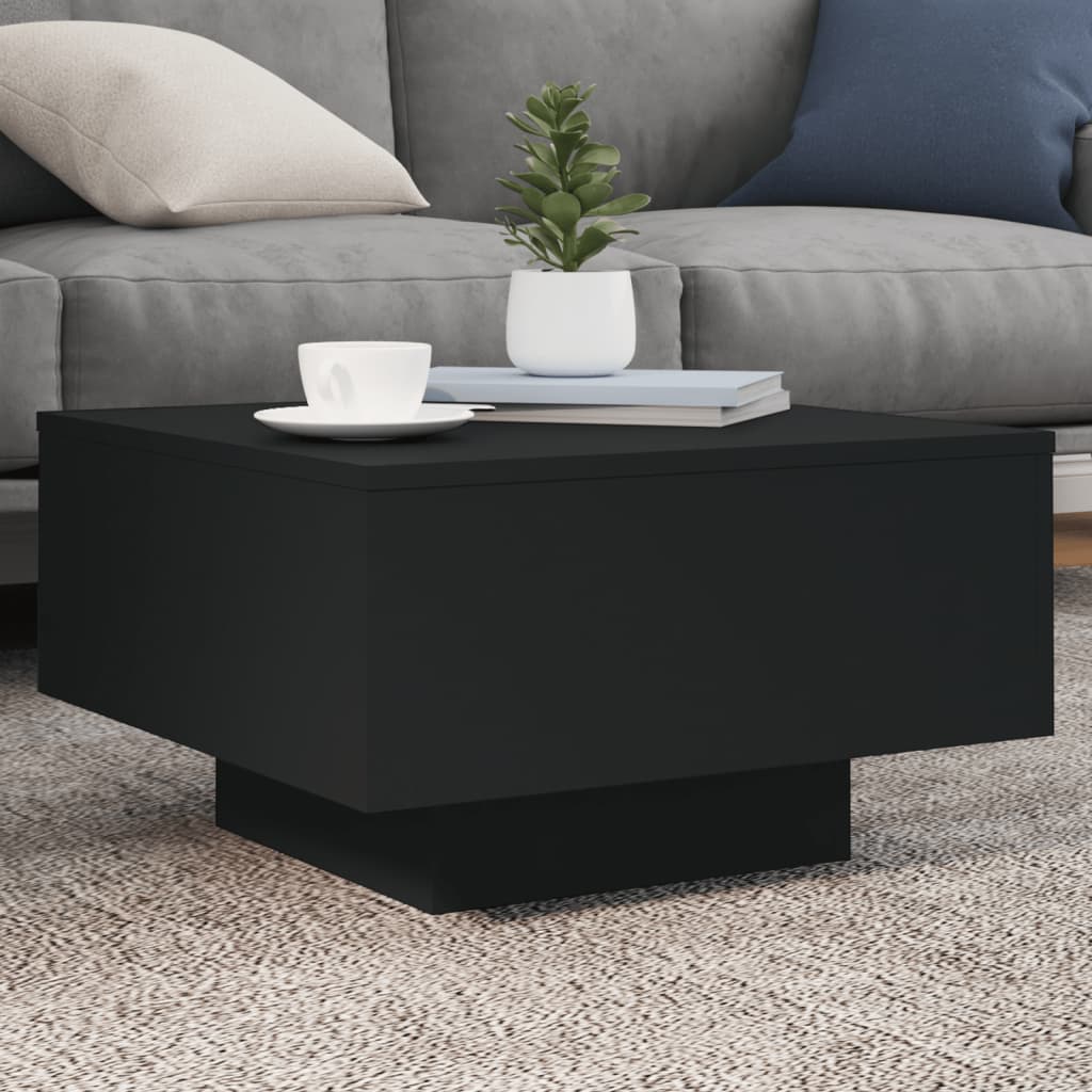 Salongbord Svart 55X55X31 Cm Konstruert Tre