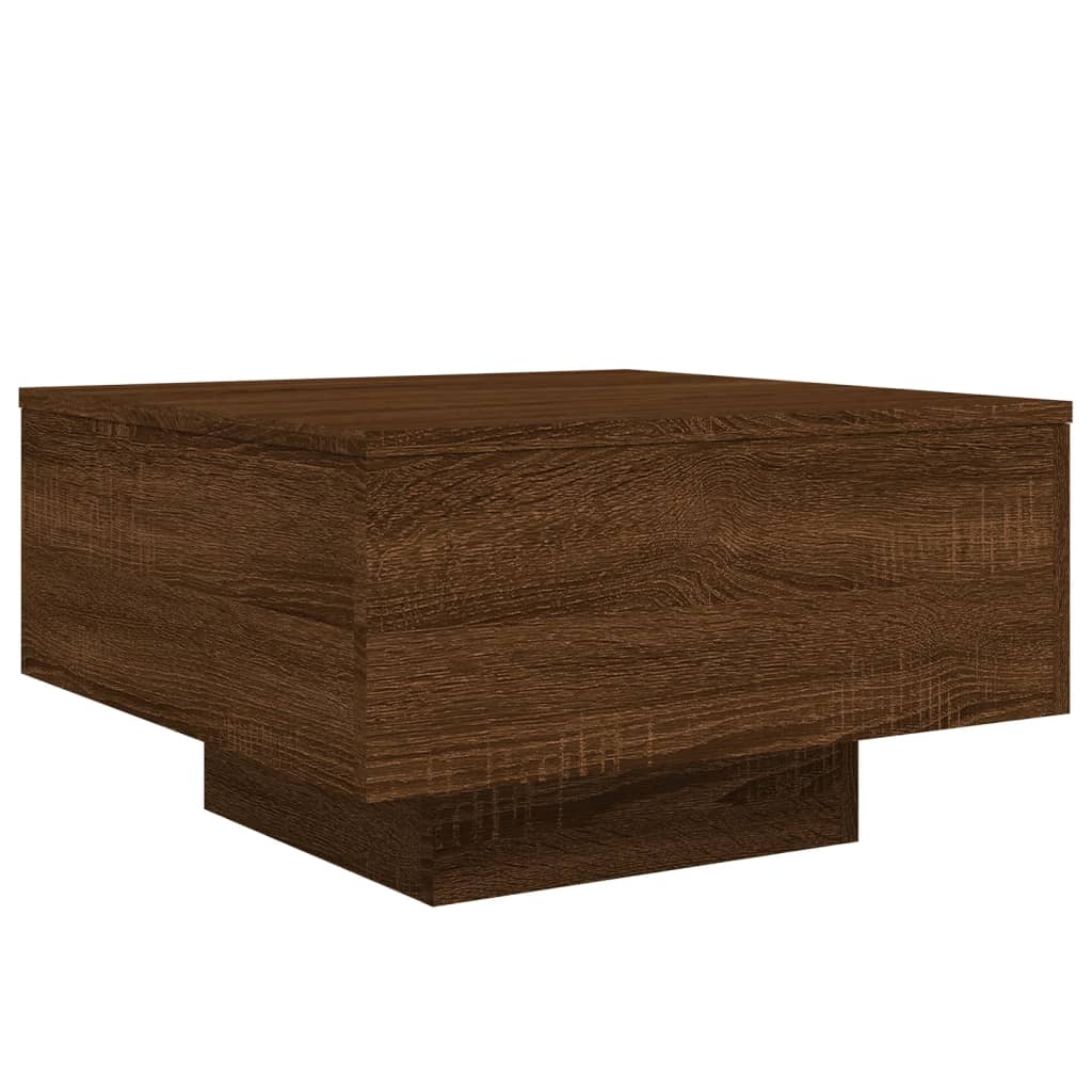 Salongbord Brun Eik 55X55X31 Cm Konstruert Tre