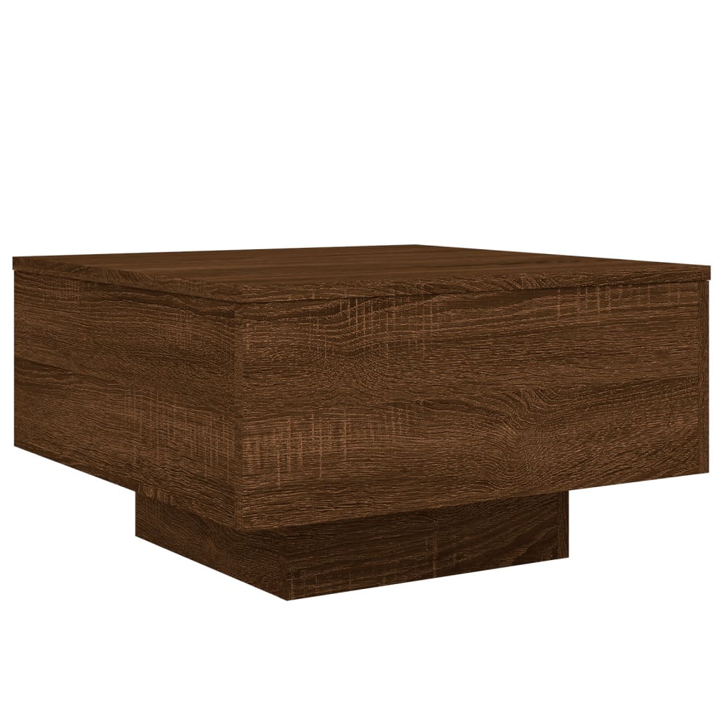 Salongbord Brun Eik 55X55X31 Cm Konstruert Tre