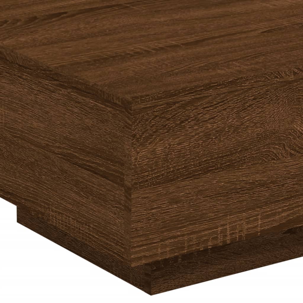 Salongbord Brun Eik 55X55X31 Cm Konstruert Tre
