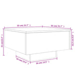 Salongbord Brun Eik 55X55X31 Cm Konstruert Tre