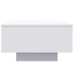Salongbord Med Led-Lys Hvit 55X55X31 Cm