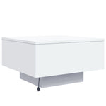 Salongbord Med Led-Lys Hvit 55X55X31 Cm