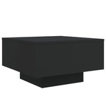 Sofabord Med Led-Lys Svart 55X55X31 Cm