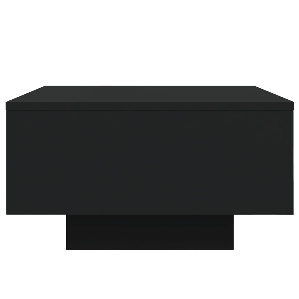 Sofabord Med Led-Lys Svart 55X55X31 Cm