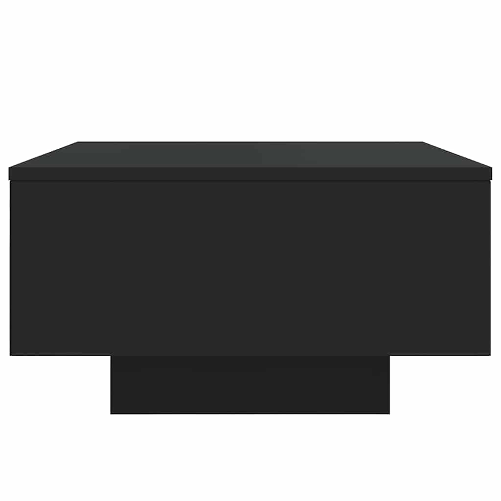 Sofabord Med Led-Lys Svart 55X55X31 Cm