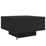 Sofabord Med Led-Lys Svart 55X55X31 Cm