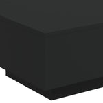 Sofabord Med Led-Lys Svart 55X55X31 Cm