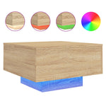 Salongbord Med Led-Lys Sonoma Eik 55X55X31 Cm