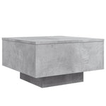 Salongbord Med Led-Lys Betonggrå 55X55X31 Cm