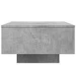 Salongbord Med Led-Lys Betonggrå 55X55X31 Cm