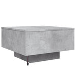 Salongbord Med Led-Lys Betonggrå 55X55X31 Cm