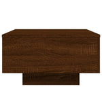Salongbord Med Led-Lys Brun Eik 55X55X31 Cm