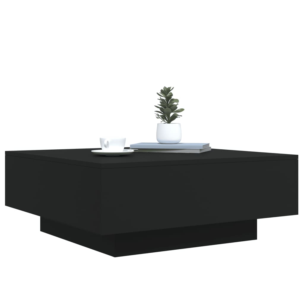 Salongbord Svart 80X80X31 Cm Sponplate