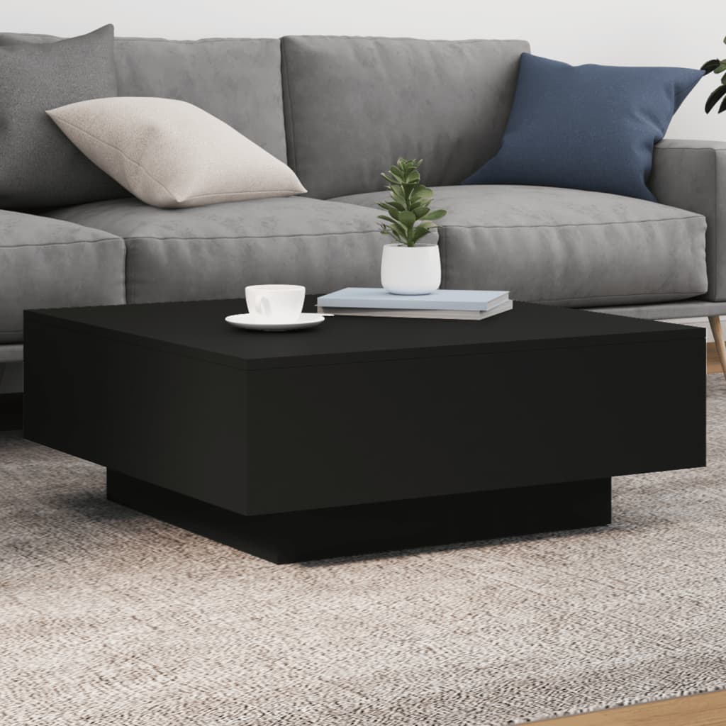 Salongbord Svart 80X80X31 Cm Sponplate