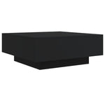 Salongbord Med Led-Lys Svart 80X80X31 Cm